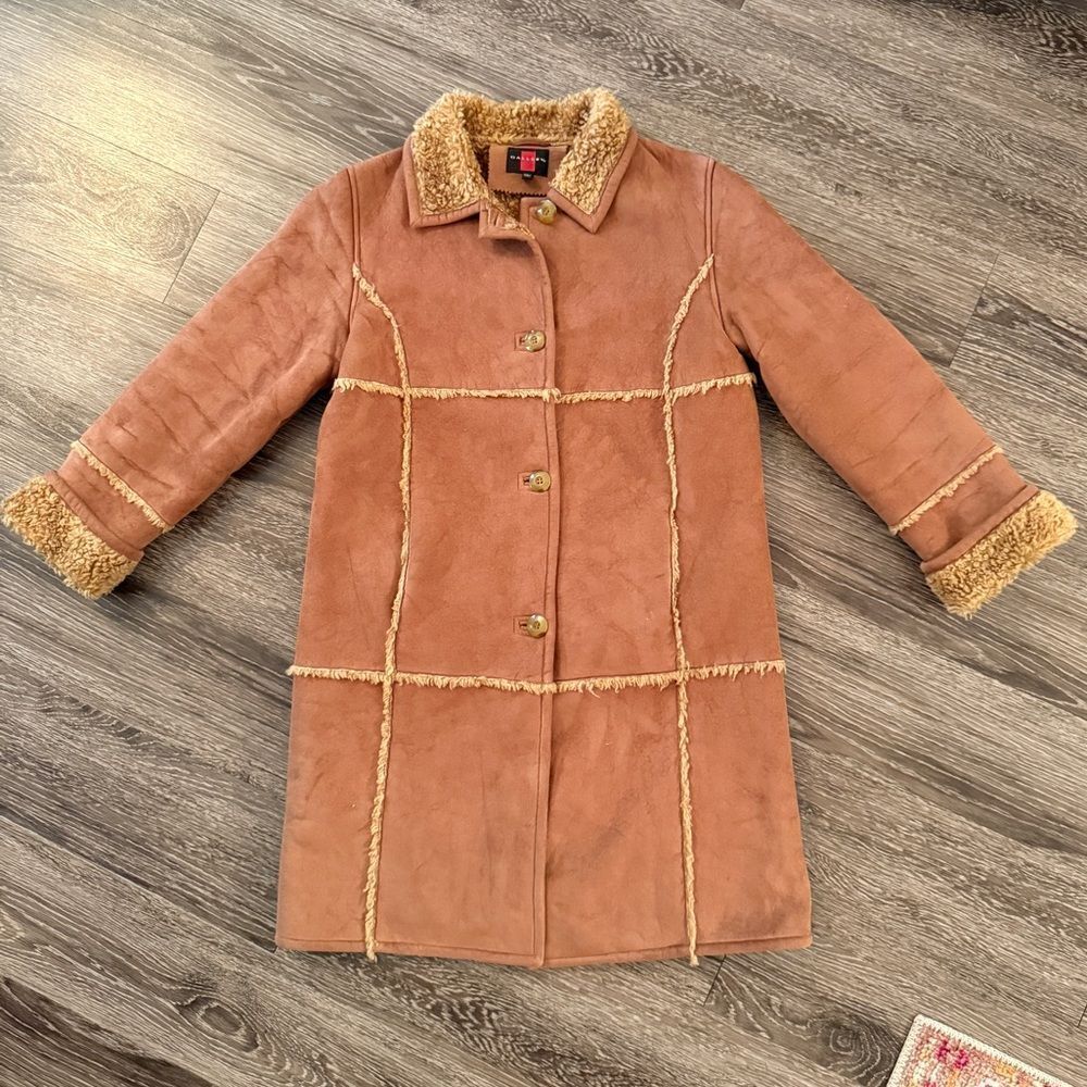 Gallery Faux Suede Sherpa Penny Lane Coat